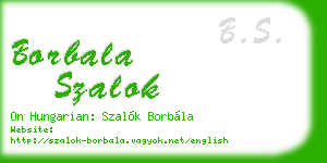 borbala szalok business card